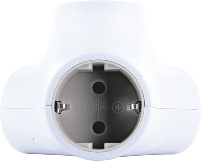 Triple socket cube with 2x USB charging ports