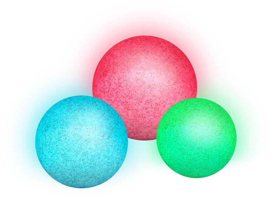 Solar-Leuchtkugel mit Erdspieß in Steinoptik 20/25 cm