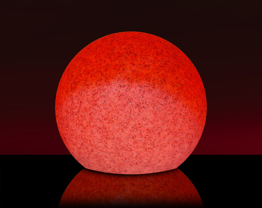 Solar-Leuchtkugel mit Erdspieß in Steinoptik 20/25 cm