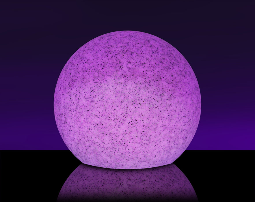 Solar-Leuchtkugel mit Erdspieß in Steinoptik 20/25 cm