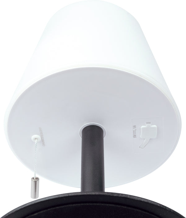 Solar-Tischleuchte mit Zugschalter