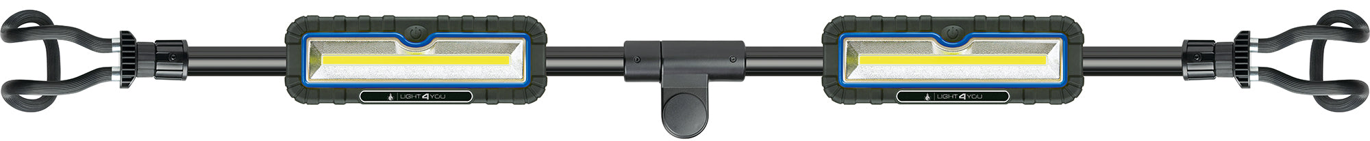 Arbeitsleuchte mit Teleskopklammer & abnehmbaren COB-LED Leuchten