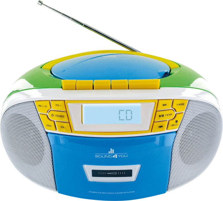 CD-Player mit Kassettenspieler und Radio