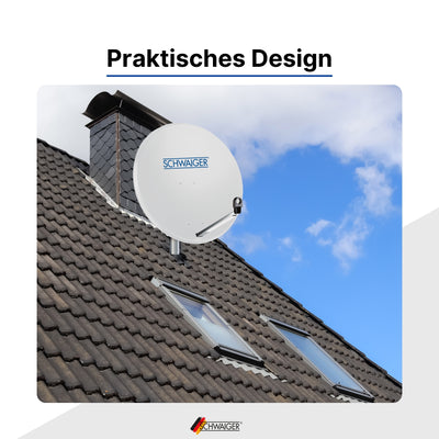 Satellitenanlage Set Hellgrau Stahl 75 cm