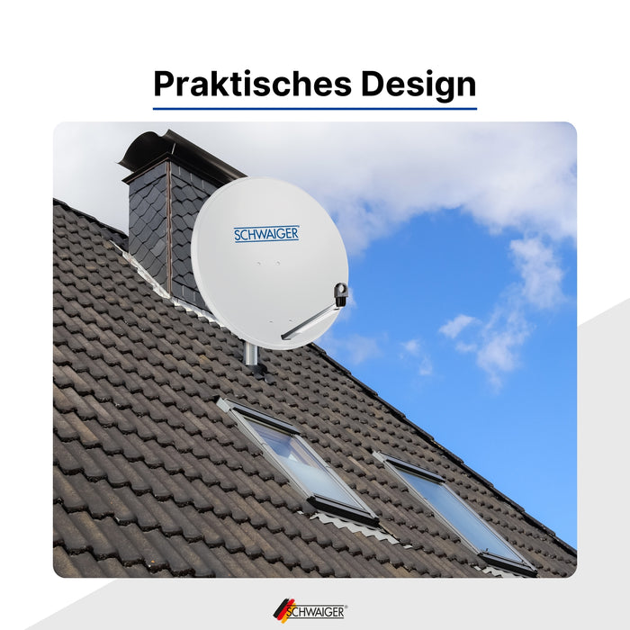 Satellitenanlage Set Hellgrau Stahl 75 cm