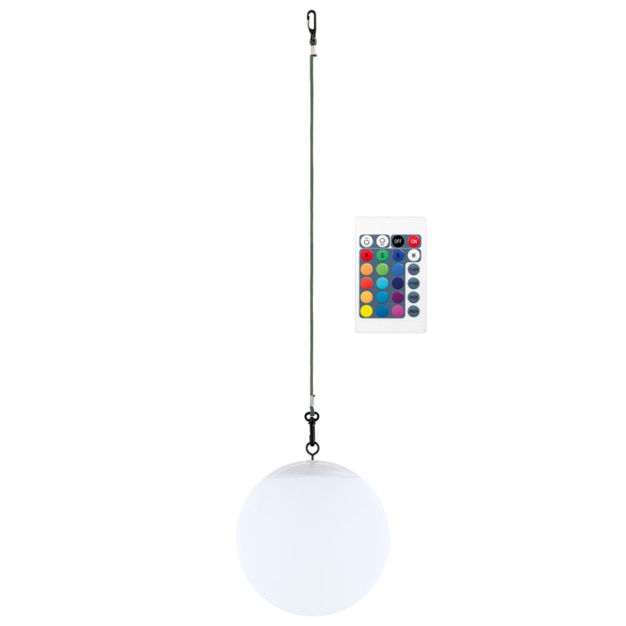 RGB LED outdoor solar hanging light with nylon cord for attachment