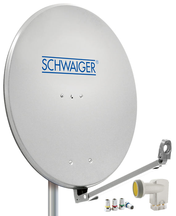 Satellitenanlage Set Hellgrau Aluminium 88 cm