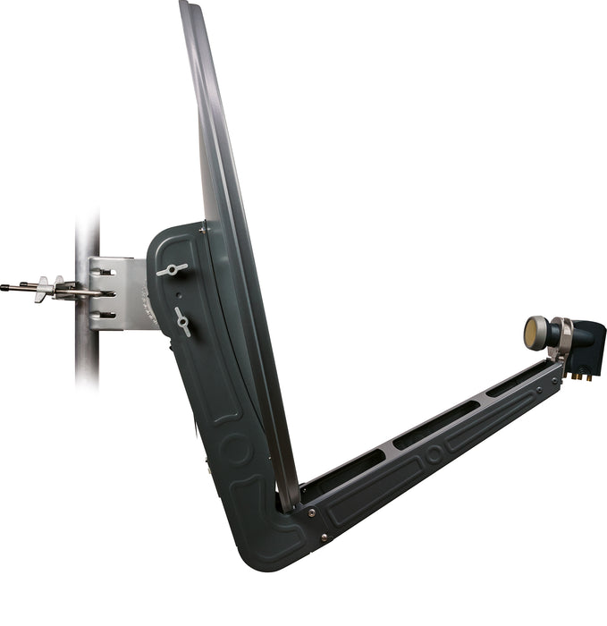 Satellitenanlage Set Anthrazit Aluminium 75 cm