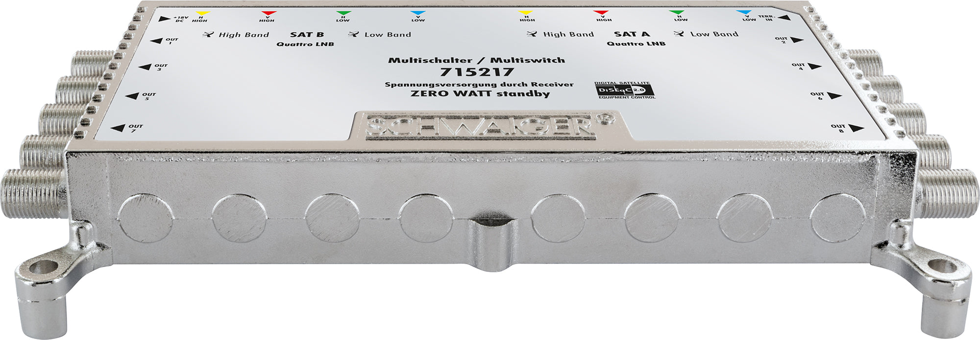 SAT Multischalter 9/8 mit Netzteil