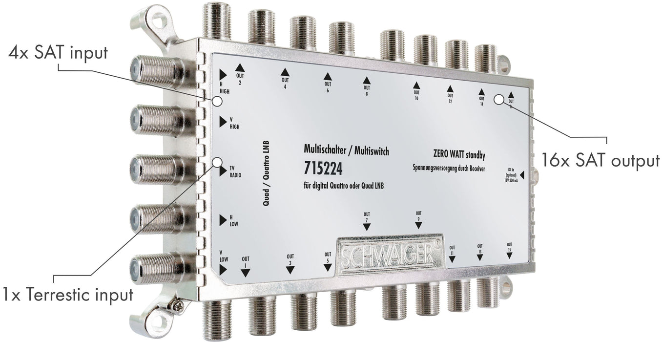 SAT Multischalter 5/16 mit Netzteil