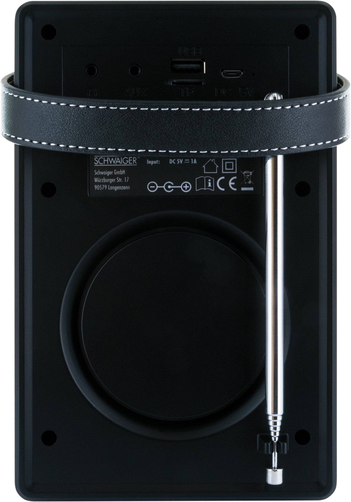 Clock radio via FM (analogue) and AUX-IN