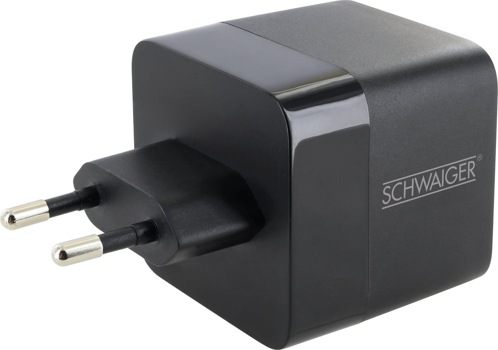 Fast charger with retractable cable 65W