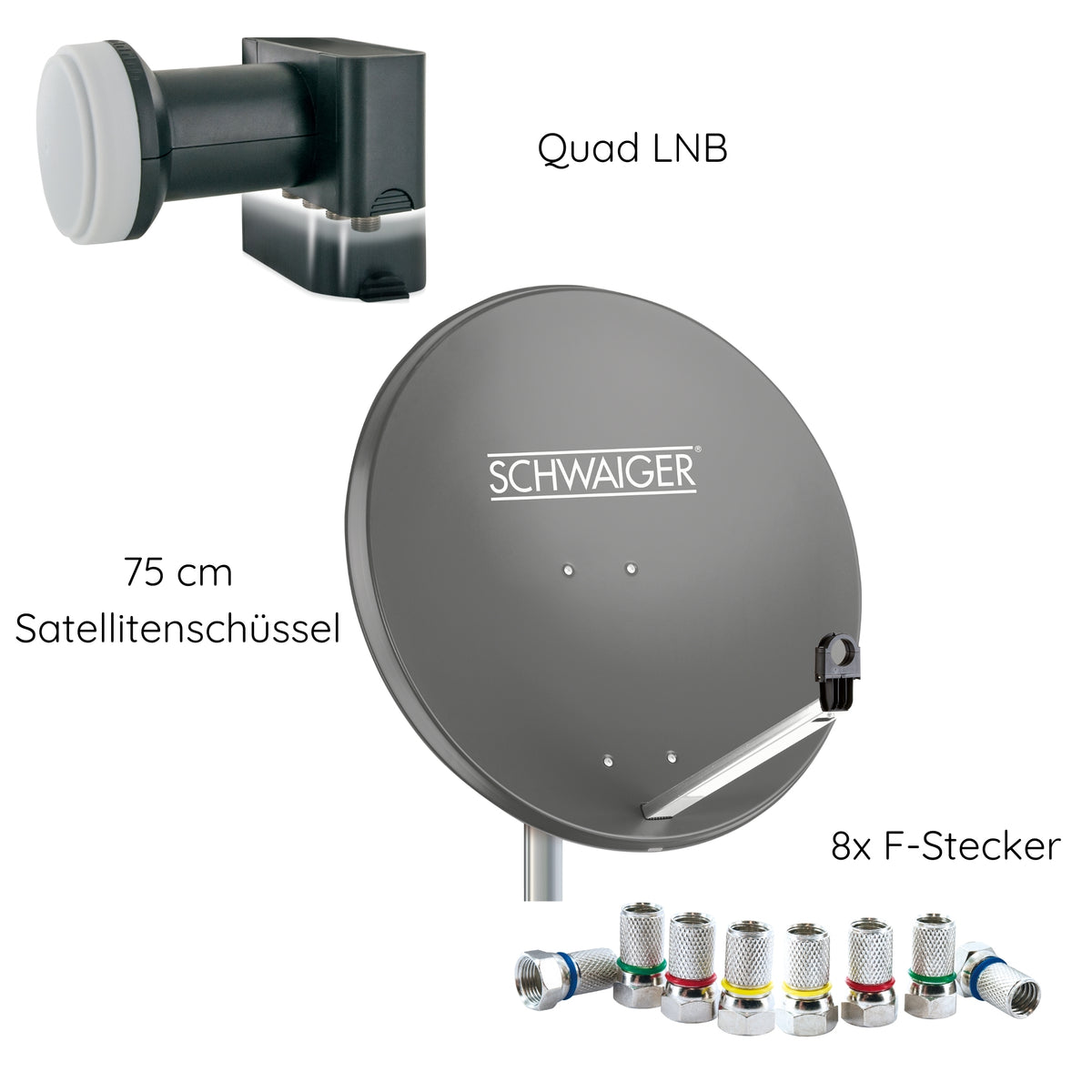 Stahl Offset Antenne (75 cm) Set