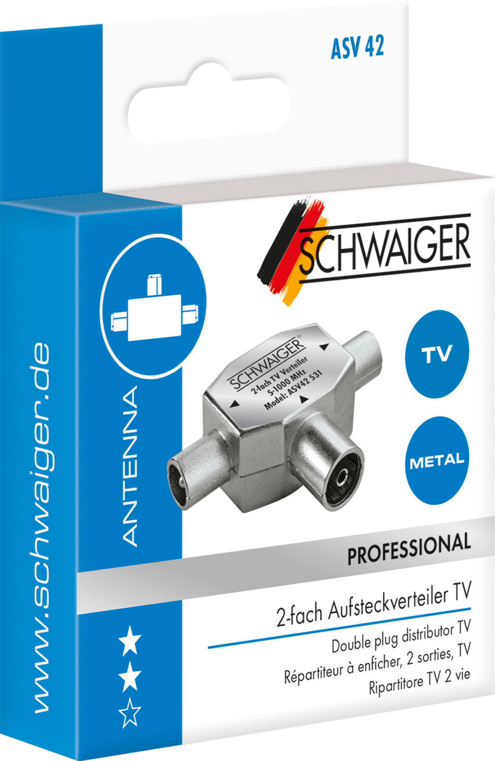 2-way plug-on distributor (TV)