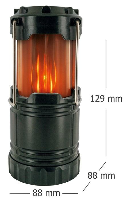 Camping-Leuchte mit Lagerfeuereffekt