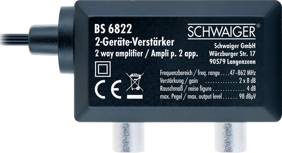 Two-device amplifier (2x 8 dB)
