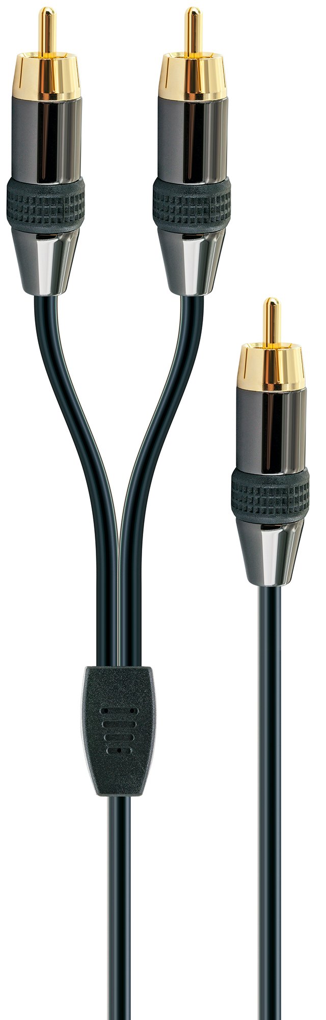 2Stück RCA Cinch Splitter Y Adapter Verteiler Kabel 2 Stecker Buchse Chinch HiFi