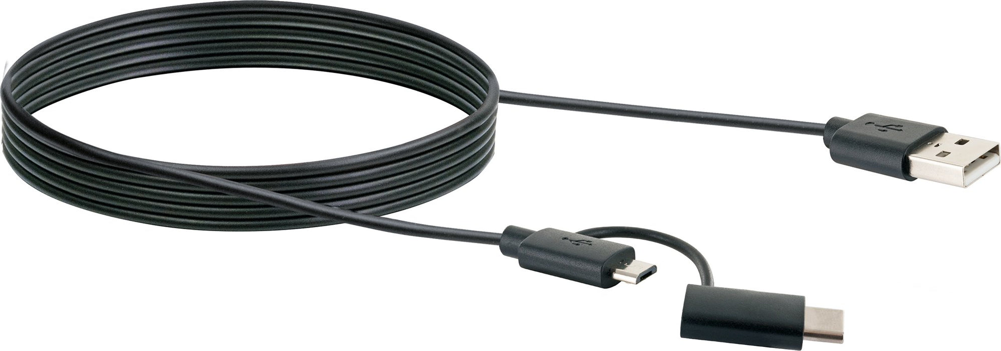 3in1-Kabel Micro-B/USB-C auf USB-A 1 m