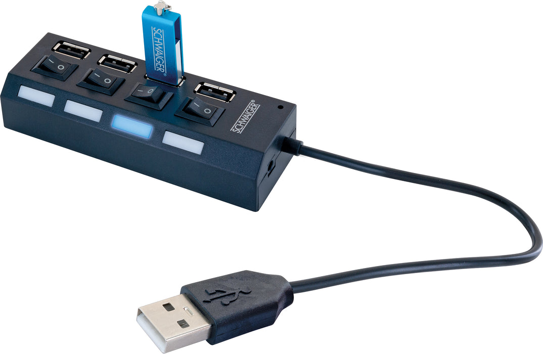 Schwaiger USB Hub, 4-fach