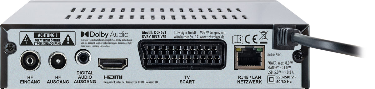 Kabel-Receiver DVB-C HD FTA