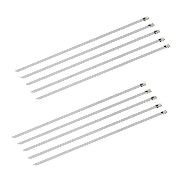 10er-Set Edelstahlkabelbinder, 25 cm