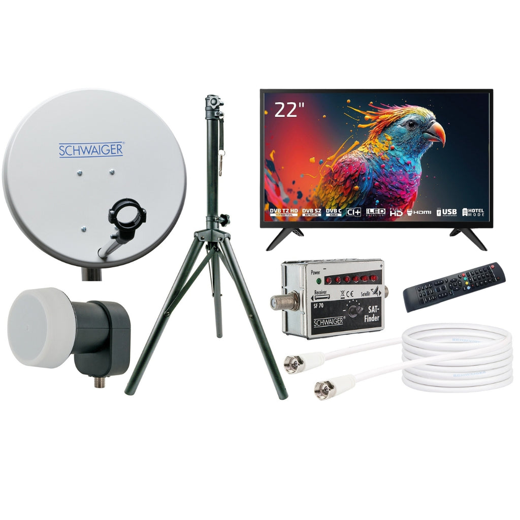 camping fernseher mit integriertem receiver Satellitenanlage Hellgrau Stahl 42 cm — Schwaiger GmbH FramepartsSS2023 PREVIEW | Chris Harris: Version:RK100 (LOOK Keo - Single-Sensing)