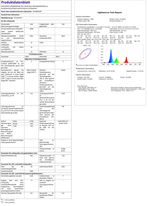 Steh-/Eckleuchte mit Farbwechsel kabelgebunden