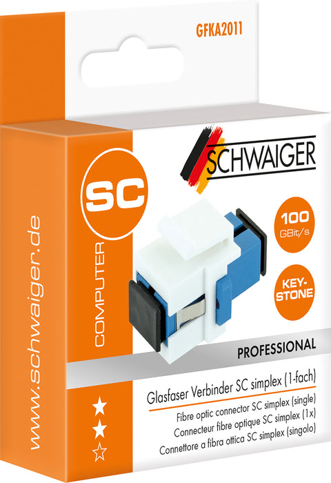 Glasfaser Verbinder SC simplex (1-fach)