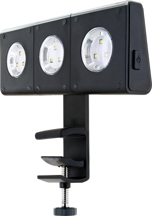Grill light with movable LED spotlights