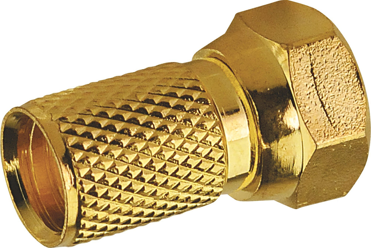 F-Aufdrehstecker 1/2 Stk. Ø 7 mm gold