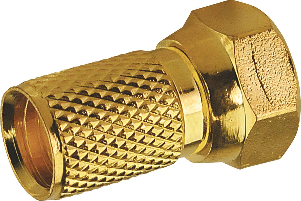 F-Aufdrehstecker 1/2 Stk. Ø 7 mm gold