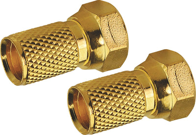 F-Aufdrehstecker 1/2 Stk. Ø 7 mm gold