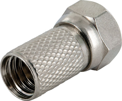 F-Stecker 2er Set Ø 7 mm mit Gummitülle