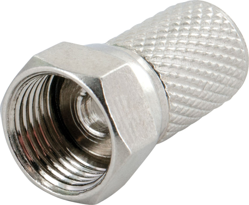 F-Stecker 2er Set Ø 7 mm mit Gummitülle