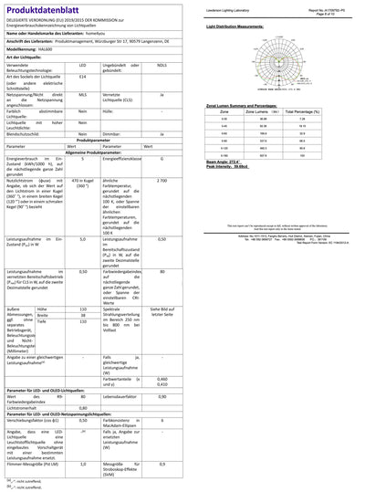 Smart bulb dimmable E14