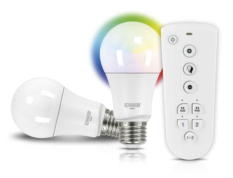 Smart Leuchtmittel Set dimmbar RGB mit Fernbedienung E27