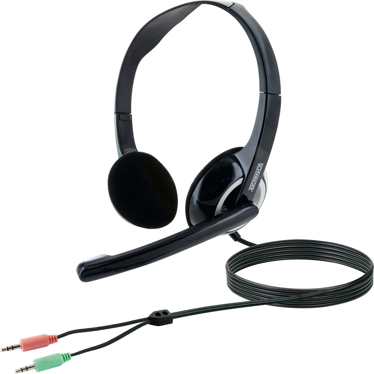 PC headset with flexible microphone arm