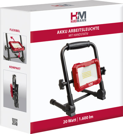 Hardmann Akku-Baustrahler mit Handstativ 
