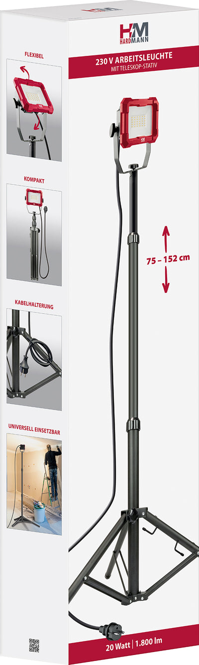 Hardmann Stativ-Baustrahler kabelgebunden