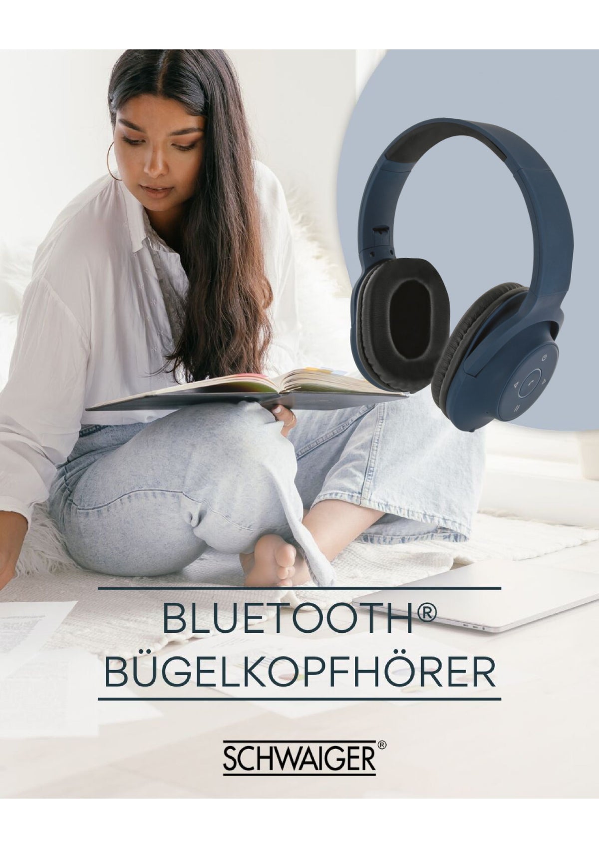 Bluetooth headband headphones with full headset function