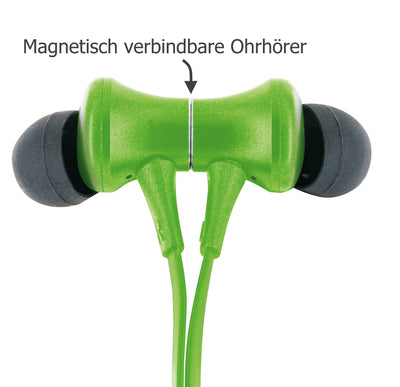 Bluetooth in-ear headphones with magnet