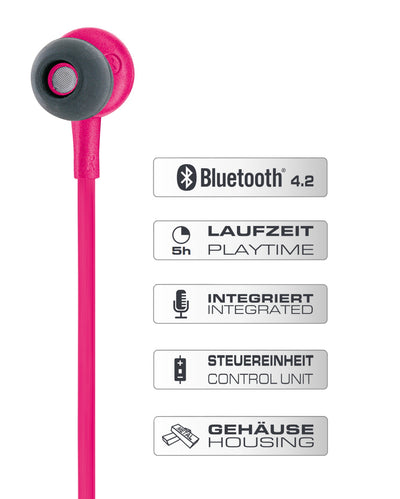 Bluetooth in-ear headphones with magnet