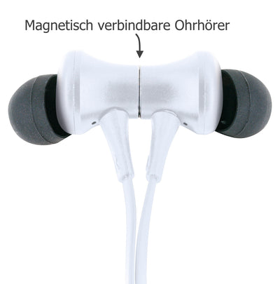 Bluetooth in-ear headphones with magnet