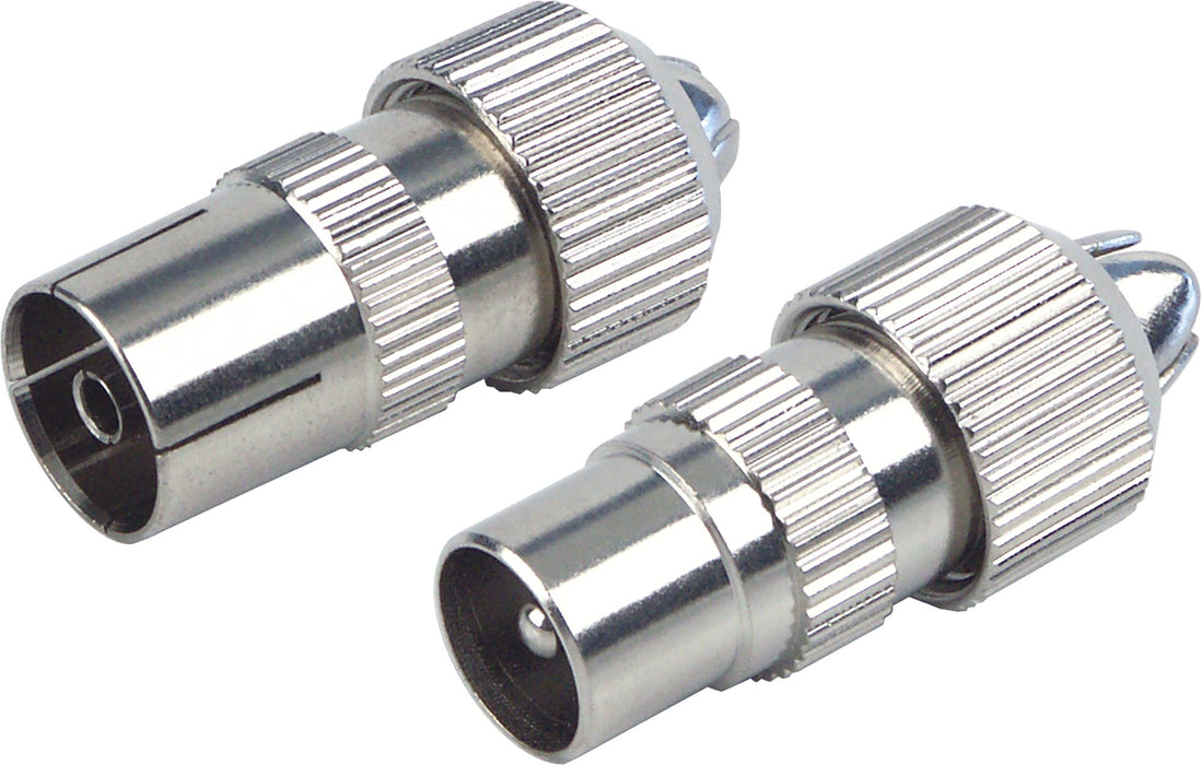 IEC-Stecker & -Buchse Ø 4 - 7,5 mm verchromt