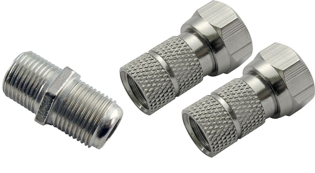 F-Stecker und Verbinder 3er Set Ø 6,5 mm