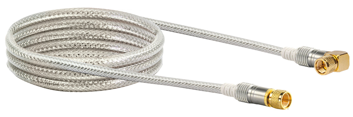 SAT-Anschlusskabel mit F-Winkelstecker 1,5 - 10 m 110 dB