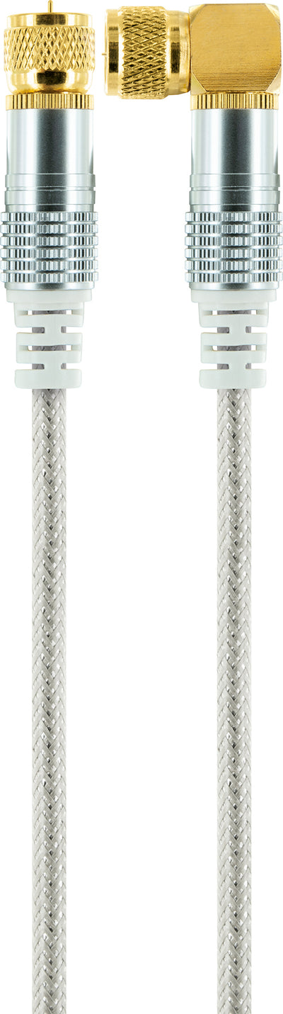 SAT-Anschlusskabel mit F-Winkelstecker 1,5 - 10 m 110 dB