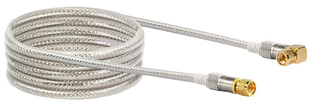 SAT-Anschlusskabel mit F-Winkelstecker 1,5 - 10 m 110 dB