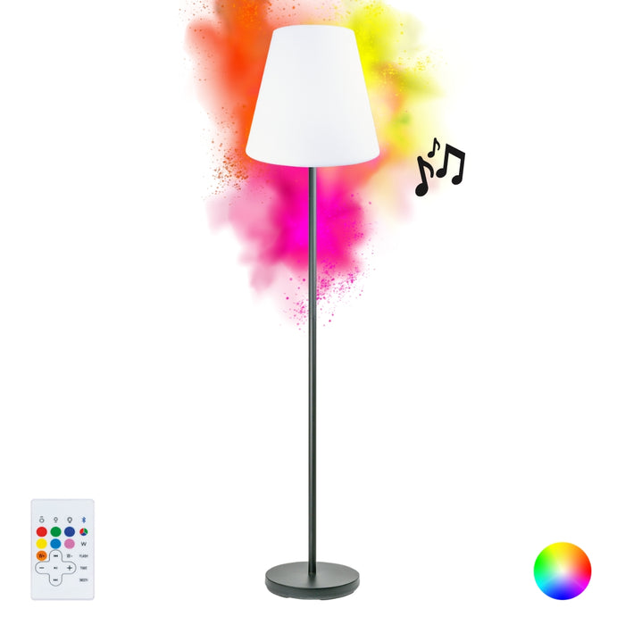 RGB LED solar outdoor floor lamp with Bluetooth speaker