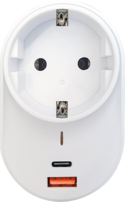 Steckdosenadapter mit USB-C + USB-A Slot 230V